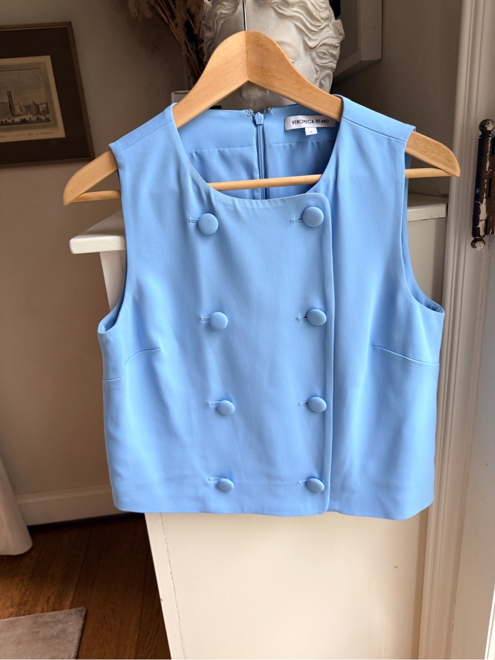 Veronica Beard Drexley Cropped Sleeveless Vest